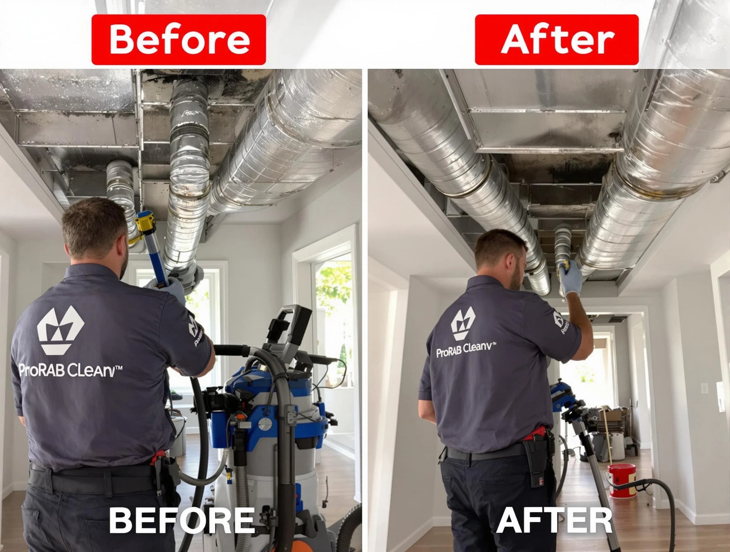 Walpole Air Duct Cleaning expert performing thorough residential duct cleaning in a Walpole home