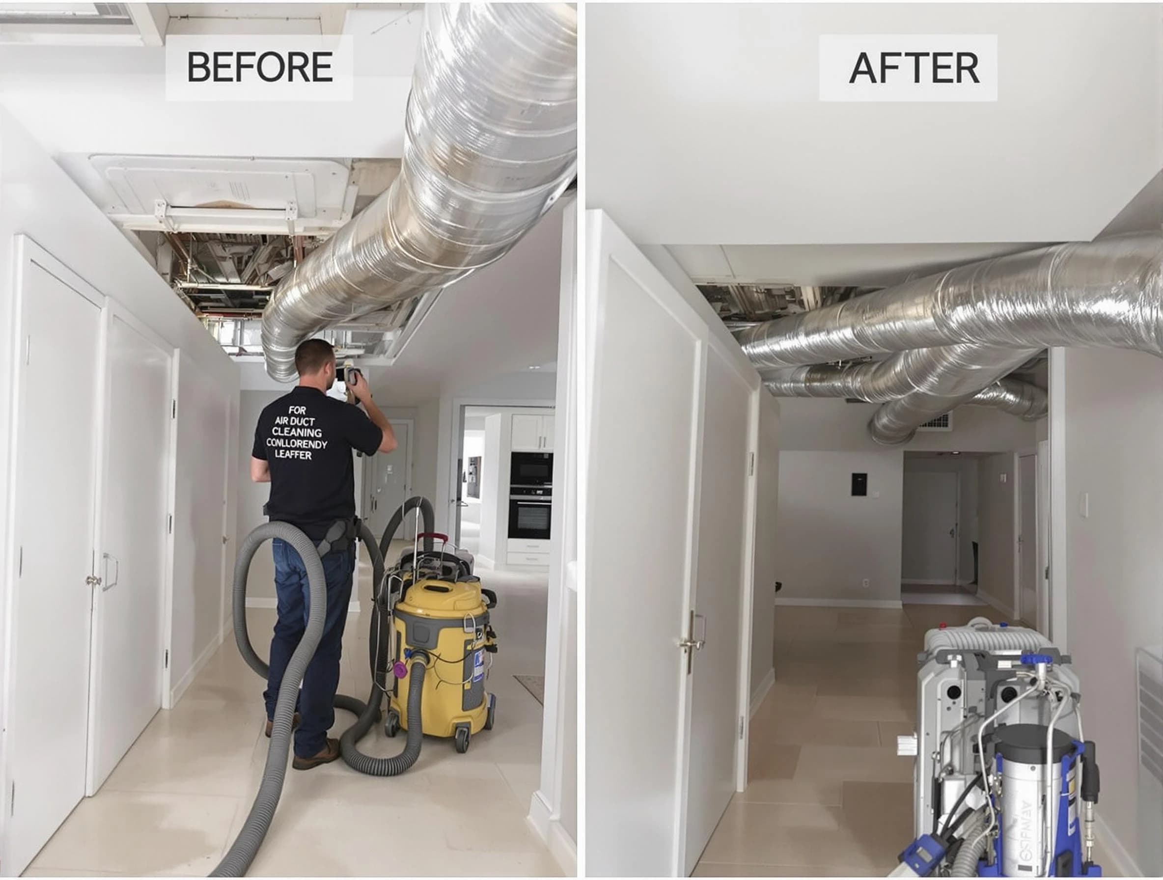 Walpole Air Duct Cleaning professional performing thorough air duct cleaning in Walpole