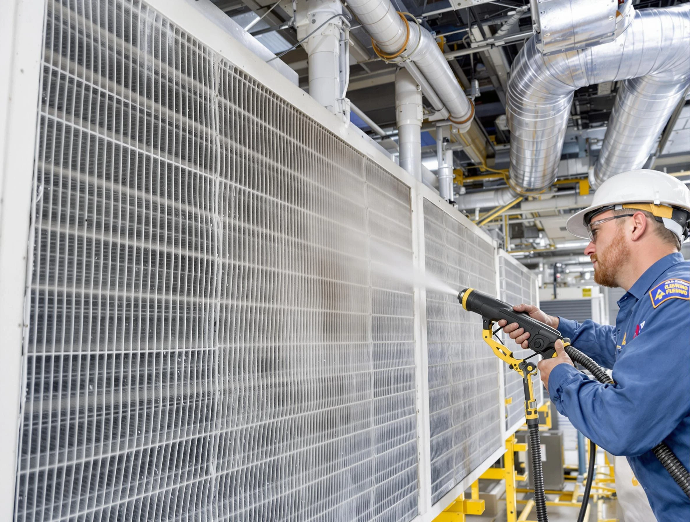 Professional commercial coil cleaning by Walpole Air Duct Cleaning in Walpole